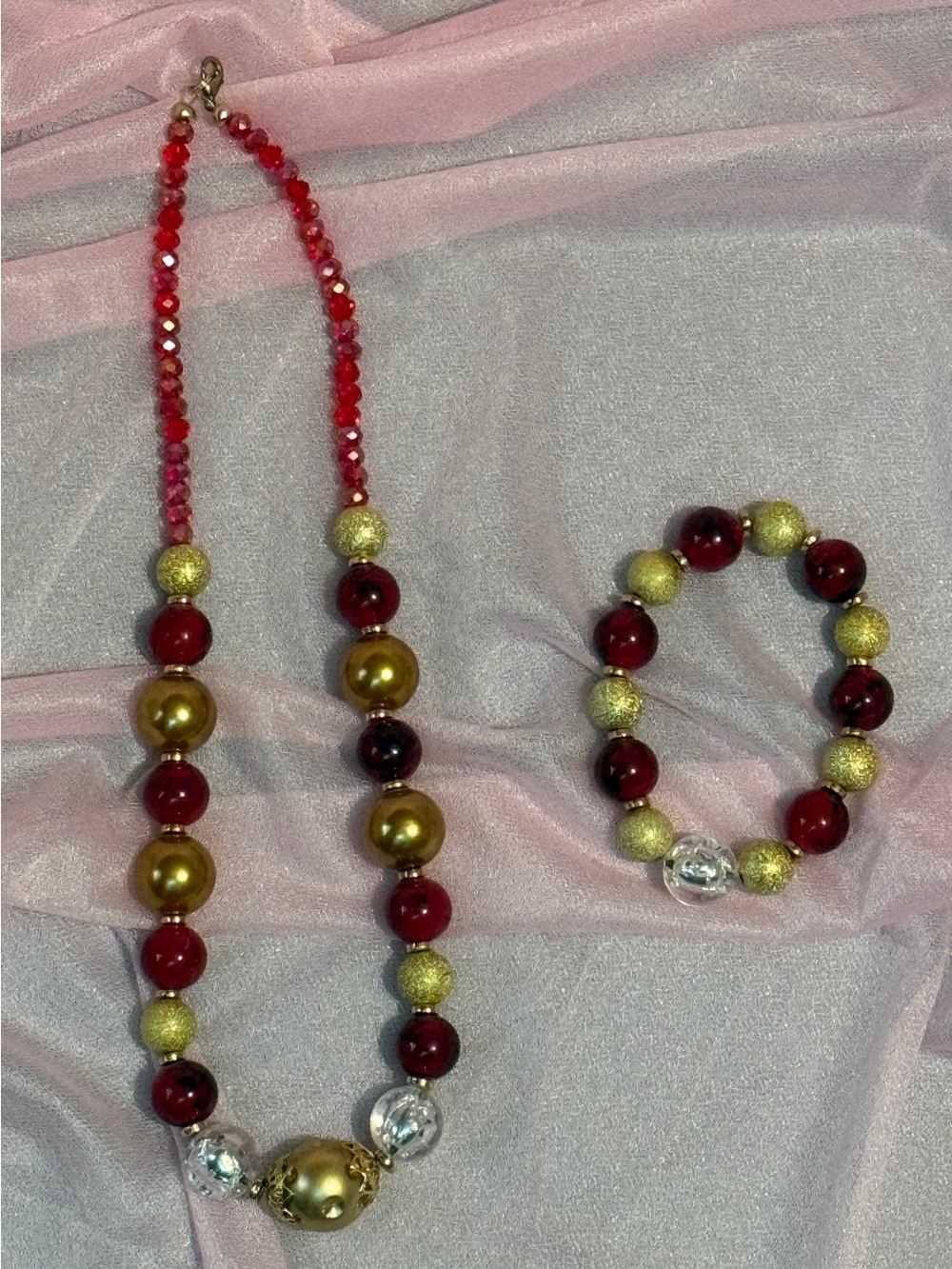 Maroon Gold Aggies Gameday Beaded Necklace Set